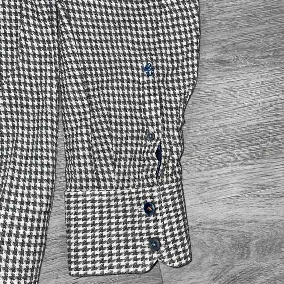 Robert Graham Dress Shirt Men’s XL Long Sleeve Flip Cuff Button Up Geometric - Picture 11 of 16